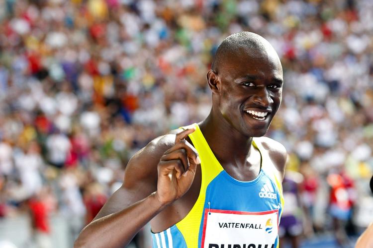 stormøde. Kenyas David Lekuta Rudisha vinder 800 meter løbet i Berlin 22. august 2010 og slår Wilson Kipketers verdensrekord. 