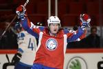 Kvartfinalekurs. Mats Trygg var med sine to scoringer medvirkende til, at Norge slog Italien ved VM i Stockholm. 