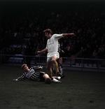 LAUDRUP. Efter to sæsoner i Wiener Sport-Club vendte Finn Laudrup hjem og spillede for Brønshøj, der her møder B 1903 i 1971. 