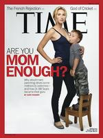 Forsideamning. Billedet på det seneste nummer af USA-udgaven af Time Magazine har skabt voldsom debat i USA. Er amning af treårige i orden? (AP Photo/Time) 