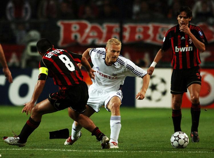 Klubfolk. Det er slut for Gattuso og Inzaghi i AC Milan. Her ses de i en kamp mod Anderlecht for flere år siden. 