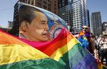 Glæde. Demonstranter viste deres support til Barack Obamas syn på homovielser i Seattle torsdag. 