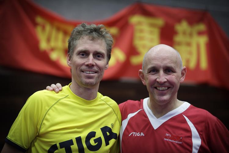 OL-KLAR. I London deltager 46-årige Jörgen Persson (tv.) ved OL for syvende gang, og for første gang for svenskeren selskab af den langt yngre dansker, 43-årige Allan Bentsen. 