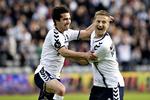 Tilfredshed. Osama Akharraz og Martin Jørgensen scorede begge to gange mod Brøndby. 