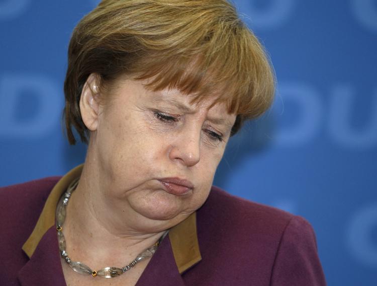 Nedtur. Opbakningen til Angela Merkel er ved at smuldre. 