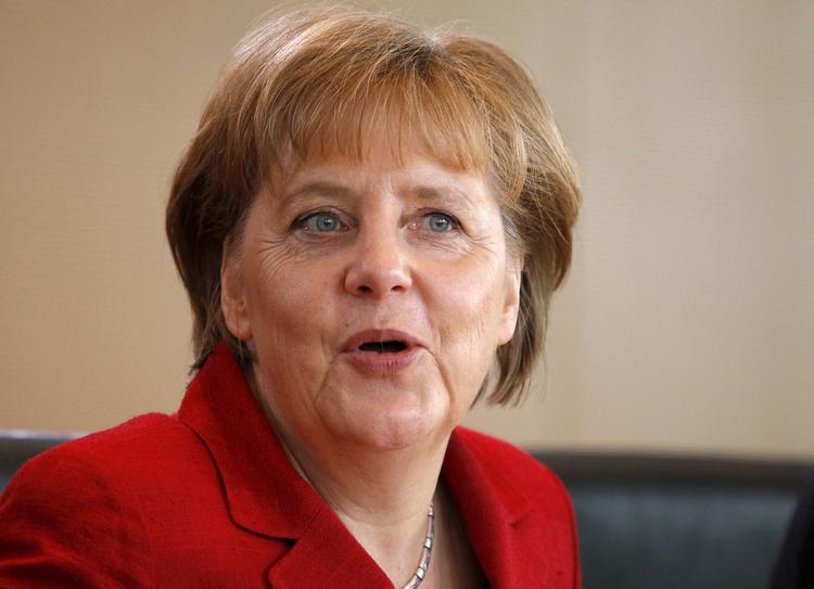 Opmuntring. I en ellers presset tid giver den tyske økonomi Angela Merkel noget at glæde sig over. 