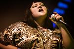 ikon. Gossip, med det karismatiske kvindeikon Beth Ditto i front, har eksisteret siden 1999. Bandet gæstede Roskilde-festivalen i 2008 (billedet). 