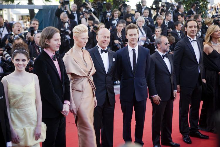 Skuespillerne fra Wes Andersons 'Moonlight Kingdom', der var festivalens åbningsfilm. Filmen er blandt de 22, som kæmper om Guldpalmen. Palmen bliver uddelt næste søndag. 