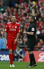 Øv. Agger fik ikke kun gult i FA Cup-finalen, Liverpool tabte også med 2-1 til Chelsea. 