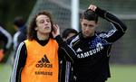 klar? Chelseas David Luiz (tv) og Gary Cahill har begge trænet med holdet denne uge, og nu melder de sig begge klar til Champions League-finalen mod Bayern München. 