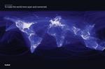 Forbundet. Sådan ser det ud, når man viser forbindelserne mellem Facebooks 901 millioner brugere. Mørket over Asien skyldes blandt andet, at befolkningen i Kina og Nordkorea ikke har adgang til Facebook. 