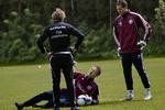 Fodboldlandsholdet træner