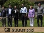 Familiefoto. G8-lederne mødtes i dag i Camp David. På mødet var der intens debat om den økonomiske krise. 