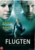 Flygtningen. Kathrine Windfelds film 'Flugten' (2009) bygger på romanen 'Flygtningen', men al markedsføring var renset for flygtningetemaet. Faigh Zamani, der spillede en af hovedrollerne som flygtningen, var derfor heller ikke på plakaten med foto. Filmplakat: Sandrew-Metronome
