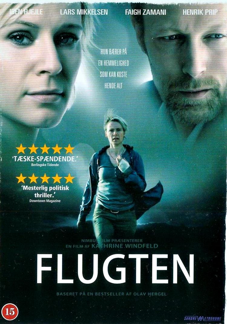 Flygtningen. Kathrine Windfelds film 'Flugten' (2009) bygger på romanen 'Flygtningen', men al markedsføring var renset for flygtningetemaet. Faigh Zamani, der spillede en af hovedrollerne som flygtningen, var derfor heller ikke på plakaten med foto. Filmplakat: Sandrew-Metronome