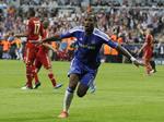 Farvel. Didier Drogba vil ikke ende på bænken i Chelsea og søger derfor nye udfordringer. Her jubler han efter sit mål i lørdagens Champions League finale. 