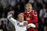 Krumtap. FCN's forsvarsgeneral Andreas Bjelland (t.h.) blev skadet i søndags mod Brødnby, men forventes klar til AC Horsens-kampen. 