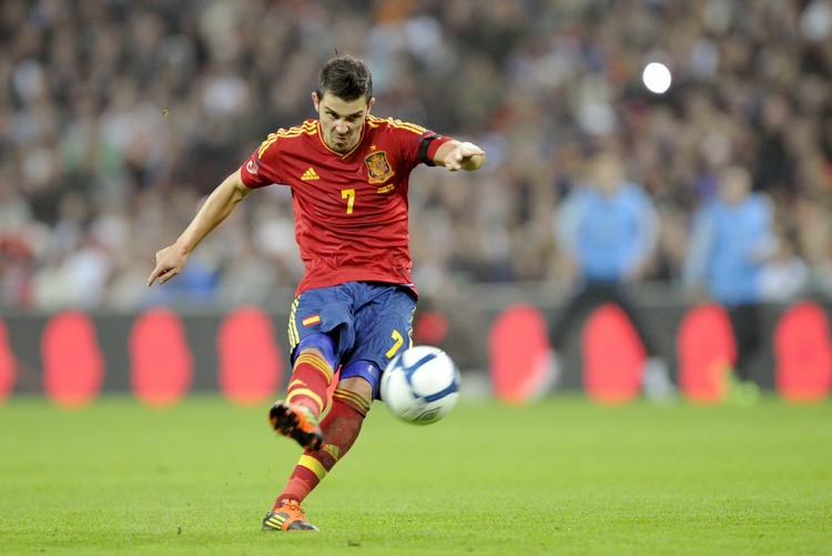 SKADET. I november spillede David Villa mod England på Wembley, men måneden efter blev Barcelonaspilleren skadet under VM for klubhold. 