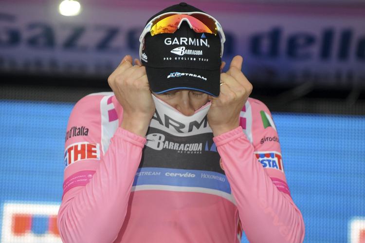 truslen. Ryder Hesjedal er røget ned på andenpladsen, men udgør en trussel mod storfavoritterne. 