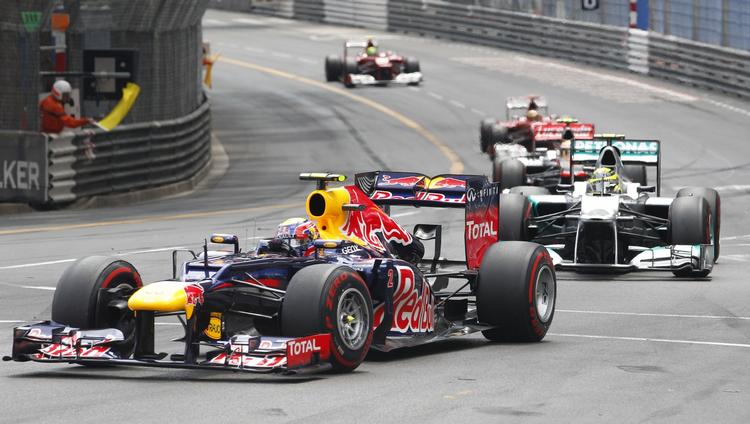 pole. Mark Webber i Red Bull-bilen fik sin anden sejr i Monaco med dagens triumf. 