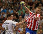 markant. Atleticos Nikolaj Markussen (th) havde ikke sin bedste dag i Champions League-finalen, mens Kiels kommende AGK-spillerm, Kim Andersson (tv), satte afgørende aftryk på den tyske sejr. 