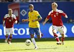 UDSKIFTET. 62 minutter spillede Christian Eriksen mod Brasilien, selv om Ajaxspilleren ikke er på toppen. 