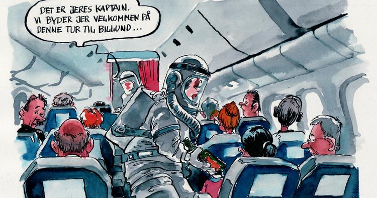 Virgin Australia-kunder, der indtjener 25.000.000 point kan få drømmen om at blive astronaut på 'Virgin Galactic' fra rumstationen i New Mexico. TEGNING: ROALD ALS 