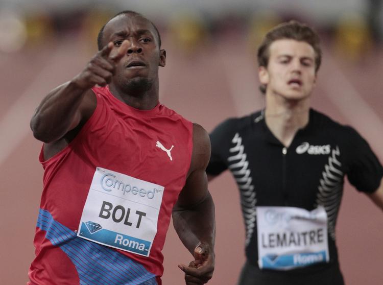 Sådan. Mesteren satte er tyk streg under, hvem der er verdens hurtigste. Franske Christophe Lemaitre (t.h.) satte ved 10.04 i Rom den hurtigste tid af en europæer i 2012. 