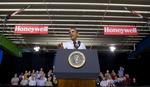 Modvind. Præsident Barack Obama talte for få timer siden i Honeywell, Minnesota. Han argumenterede for, at den stigende arbejdsløshed ikke er hans skyld. 