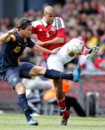 TOPFORM. Simon Poulsen var en af Danmarks bedste mod Australien. 