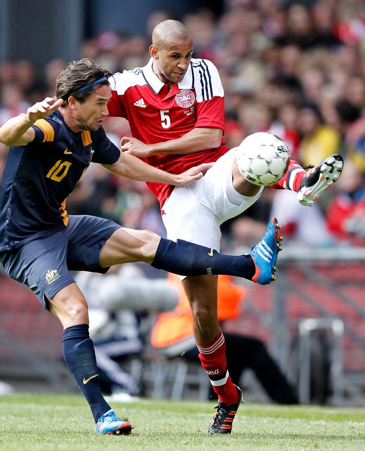 TOPFORM. Simon Poulsen var en af Danmarks bedste mod Australien. 