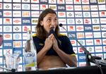 Pressemøde. Zlatan og Sverige spiller sidste testkamp mandag aften mod Serbien. 