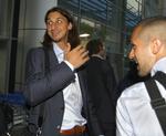 stjernen. Sverige ankommer til Ukraine med den helt store profil, Zlatan Ibrahimovic, i højt humør. 