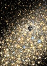 UDSAT. Nasa mener at have fundet et sort hul, der smides ud af sin galakse. Her ses en gengivelse af, hvordan et supermassivt sort hul kan se ud i midten af en galakse. 
