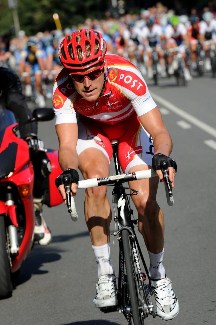 tour-klar. Lars Bak i udbrud på VM-ruten nord for København. 