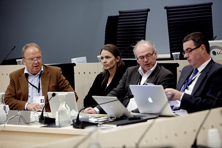 De to psykiatriske hold: Fra venstre: Torgeir Husby, Synne Sørheim, Terje Tørrissen og Agnar Aspaas. 