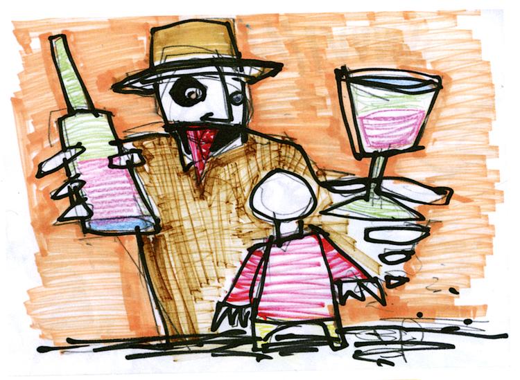 Tusser. Jesper Dahl kaster også et par tegninger ind i sin kollage af digte, blogs, vredesudbrud og strøtanker. Dem har han dog ikke selv stået for. Det har: Clement Blach Petersen 