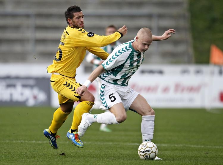 kontrakt. Kenan Hajdarevic (tv) går efter mere spilletid ved skiftet fra Horsens til Sønderjyske. 