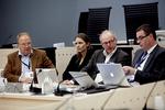 Diagnose? De fire retspsykiatere - fra venstre: Torgeir Husby, Synne Sørheim, Terje Tørrissen og Agnar Aspaas, har fulgt Anders Behring Breivik under den ni uger lange retssag. Næste uge er den sidste i sagen. Herefter er der dommen tilbage, som afsiges i juli eller august. 