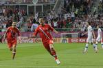 Topscorer. Ruslands unge stjerne Alan Dzagoev er en af tre spillere, der har scoret tre gange ved dette EM. 