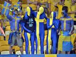Festligt. De svenske fans har ikke haft meget at juble over. Efter nedturen mod Ukraine i første kampe blev de blågule fredag sendt ud i mørket i femmålsorgiet mod England. 
