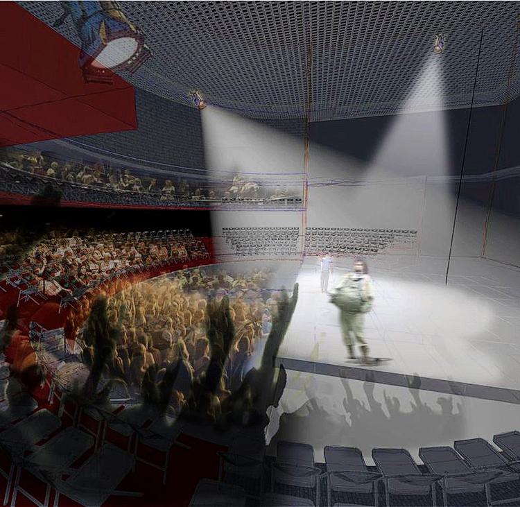 Shakespearsk. Med et millionbyggeri sikres nordjyderne et teater, der kan klare moderne krav til sceneteknik. Teaterchef Peter Schrøder har en vision om et rundt teaterrum. Model: Steffen Aarfing 