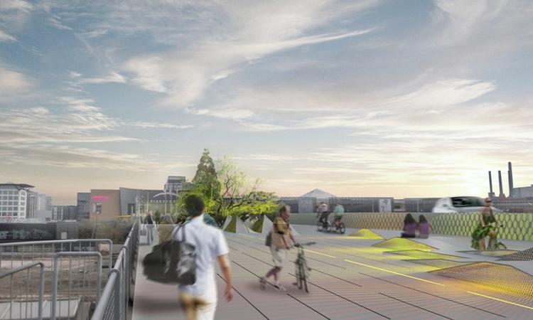 Byliv. En udvidelse af Dybbølsbro kan øge trafiksikkerheden og samtidig give plads til mere byliv, mener tegnestuen Lawa, der har lavet et forslag til en udbygning. 