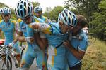 AV. Alexande Vinokourov måtte sidste år udgår af Tour de France efter et voldsomt styrt. 