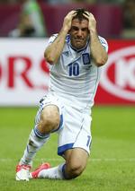 KARANTÆNE. Anfører Giorgos Karagouniskan ikke være med i Grækenlands kvartfinaleopgør mod Tyskland. 