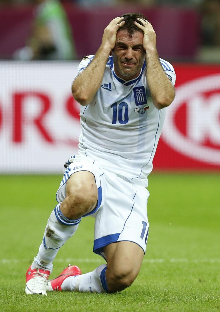 KARANTÆNE. Anfører Giorgos Karagouniskan ikke være med i Grækenlands kvartfinaleopgør mod Tyskland. 