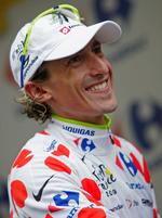 dopet. Franco Pellizotti fik ikke den prikkede bjergtrøje med hjem fra Tour de France - men fik i stedet to års karantæne. 
