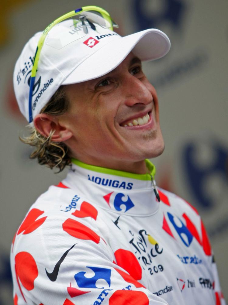 dopet. Franco Pellizotti fik ikke den prikkede bjergtrøje med hjem fra Tour de France - men fik i stedet to års karantæne. 