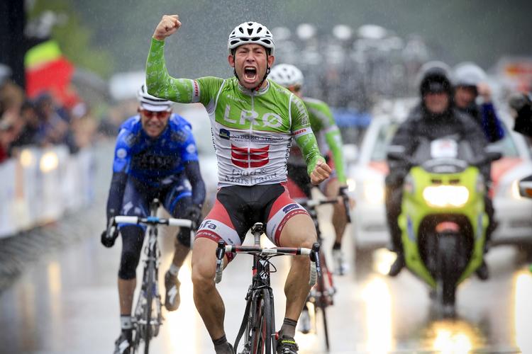 SPURTSEJR. I kamp med Andre Steensen og Nicki Sørensen kom Sebastian Lander først over stregen som dansk mester. 