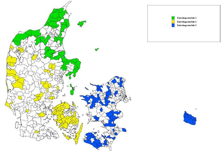 dækning. Disse 207 postnumre får hurtigt mobilt bredbånd, og det rulles ud fra nytår. Klik for at forstørre kortet. 